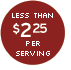 Less than $2.25 per serving